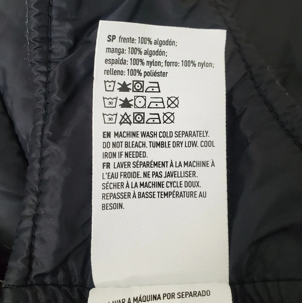 AE American Beagle Outfitters Navy Blue Varsity Style Pet Dog Puffy Jacket M